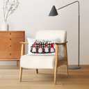 Merry Christmas Santa Gnomes Black And White Buffalo Plaid Throw Pillow Covers,Home Bedroom Living Room Girls Room Decor Christmas Winter Holiday Pillow Case,Christmas Xmas Gift,12x20 Inch Pillowcase