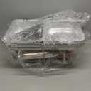 Large Full Size 33-Pcs Disposable Chaffing Buffet with-Covers, Utensils, Fuel Cans  Premium Chafing Dish Set for Events, Parties, Catering (Complete Kit (with Racks))