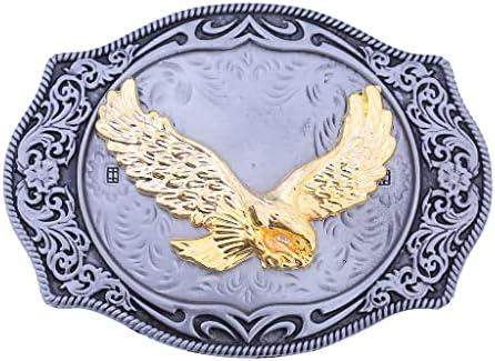HUABOLA CALYN Mens Belt Buckle, Western Cowboy Winged Eagle Belt Buckles, Vintage Cowboy Rodeo Accessories for Men Women