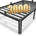 MAF 14 Inch Twin Metal Platform Bed Frame with Round Corner Legs, 3000 LBS Heavy Duty Steel Slats Support, Noise Free, No Box Spring Needed, Easy Assembly