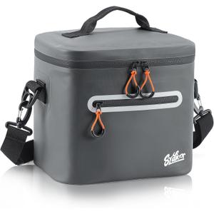 Soft-Sided Cooler Bag, 7/16/30 Can Portable Ice Chest Box, Waterproof, Leak-Proof, Insulated Cooler for Lunch, Beach, Drink, Beverage, Travel, Camping, Picnic (Dark Gray)