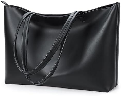 KALIDI Tote Bag Zipper Shoulder Bag Faux Leather Purses Satchel for Women Casual Handbag Work Dating College