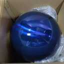 12 Inch Stainless Steel Gazing Ball, Blue Mirror Sphere for Garden Décor