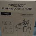 PONDFORSE Canister Filter, External Aquarium Filter Ultra-Quiet Water Circulation Cleaning Machine with Media for Fish Tanks and Aquariums