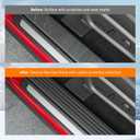 powoq Interior Door Sill Protector Compatible with 2022-2026 Nissan Pathfinder Door Sill Guard TPE Car Threshold Protector Entry Guard Replacement for 2022-2026 Nissan Pathfinder Accessories