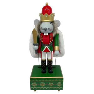 12inch Mouse Nutcracker Puppet Musical Box Collectible Christmas Decoration