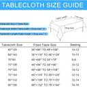 Hiasan Faux Linen Rectangle Tablecloth - Wrinkle and Stain Resistant Washable Tablecloth for Kitchen Dining Room Holiday Table Cover for Party Dinner, Beige, 70 x 108 Inch