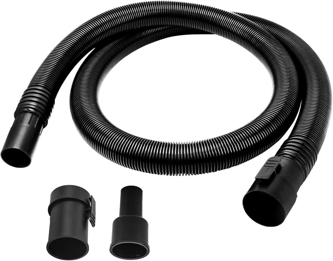 31713 7 Feet Wet/Dry Vacuum Hose Kit with 1-1/4" Adapter Compatible with Rid-gid Vacuums- Also for Most Wet Dry Shop Vacuum Cleaners, Replacement Hoses Part