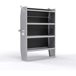AA Products SH-6004 Steel Mid/High Roof Van Shelving Storage System Fits Transit, NV, Promaster and Sprinter, Van Shelving Units, 42''W x 60''H x 13''D