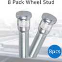 8 Pack Trailer Wheel Studs,Compatible with Lippert Axles 3500 lb, for Dexter Axles 4400 lb with 1/2"-20 UNF, 0.617" Spline, 0.77" Head