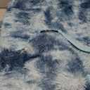 Reyox 3 Pieces Shaggy Bath Mat Set, Soft Absorbent Plush Microfiber Bathroom Rugs, Non Slip Bath Rugs Tie Dye Blue 3 PCS (3 PCS 20"x31"+U Shape 20"x16"+Lid 15"x16")