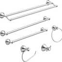 Moen Preston Collection Polished Chrome Bathroom Hand-Towel Ring, Wall Mounted Towel Holder, DN8486CH