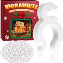 500 Pcs Wire Frame Christmas Light Clip White Plastic Replacement Clips for 1/4" and 1/8" Wire Frames to Hold Mini String Lights for Xmas Reindeer Holiday Yard Decoration