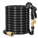 50 ft Garden Hose, Non-Expandable Lightweight All-Weather Water Hoses, Ultra Durable and Flexible Garden Hose with 10-Function Spray Nozzle, Leak-Free Connections Garden Hoses for Yard, Lawn,Outdoor