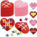 Axcoix 24 Pack Valentines Day Gifts for Kids Classroom, Tic Tac Toe Game with Valentines Exchange Cards for School Boys Girls Party Favors