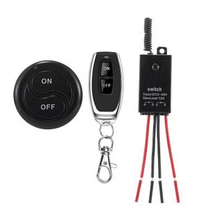 Mini Wireless Switch 12V,5V/12V/48V/10A Relay Remote Switch for Lights,328FT Long Range for Ceiling Lights, Lamps, Industrial Control and Security Fields.