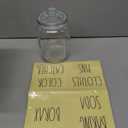 Laundry Room Organization Jars with Labels, Glass Containers for Laundry Detergent Laundry Powder, Farmhouse Laundry Pods Storage Organizers, Laundry Soap Dispenser, Scent Booster Holder (Clear)