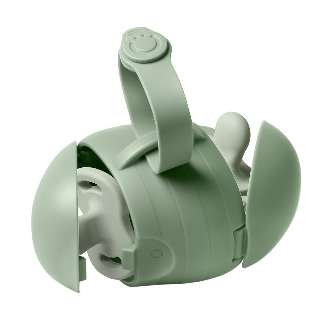 Ubbi On-The-Go Dual Pacifier Holder, Baby Pacifier Case with Strap, Keeps Pacifiers Clean and Separated, Travel Diaper Bag Accessory for Newborns, Sage Green