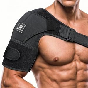 Shoulder Brace  Comfortable Adjustable Support for Pain Relief & Recovery | Rotator Cuff Compression Sleeve Stabilizer for Sports, Gym & Injury Rehab | Fits Left/Right Shoulder, Men & Women (L)
