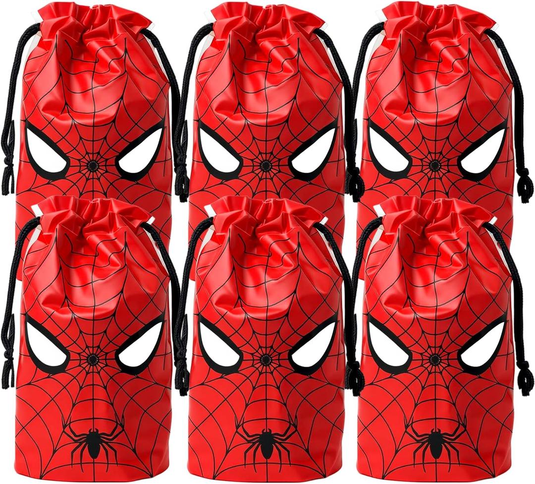 Eylola Spider Themed Gift Bags, PE, 6.3 x 9 Inch, Pack of 48, for Birthday Party Supplies, 1 count