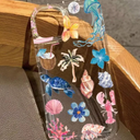 for iPhone 16 Pro Case,Tropical Beach Collage Pattern with Shells, Vintage Slim TPU Compatible with MagSafe, Military-Grade Drop Protection & Camera Protection for Women Girls 