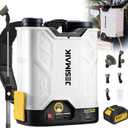 JESIMAIK Backpack Sprayer Battery Powered, 120 PSI Handle-Mounted Pressure Control, 4.8 Gallon, 4.0Ah Battery Operated Weed Sprayer with Telescopic Wand & 5 Nozzles for Weed, Lawn & Garden