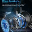 Voistek Over Ear Headphones Wired, Computer Headphones with Microphone, Volume Control, 50mm Drivers, Wired Game Headset for PC, Chromebooks, Laptop, Computer