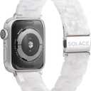 Solace Bands Lightweight Perma Watch Band - Universal Fit for Apple Watch Bands for Women & Men, iWatch Bands for 38mm 40mm 41mm 42mm 44mm 45mm 49mm Ultra, SE, Series 11 10 9 8 7 6 5-1 (Matte Solid) (Silver Hardware)