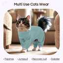DENTRUN Cat Clothes for Hair Control with Hair Sticky Fabric - Soft Recovery Suit & Breathable Lint-Resistant Cat Sweater for Cats Only, Kitten Onesie Pajamas, XXL, Bean Green