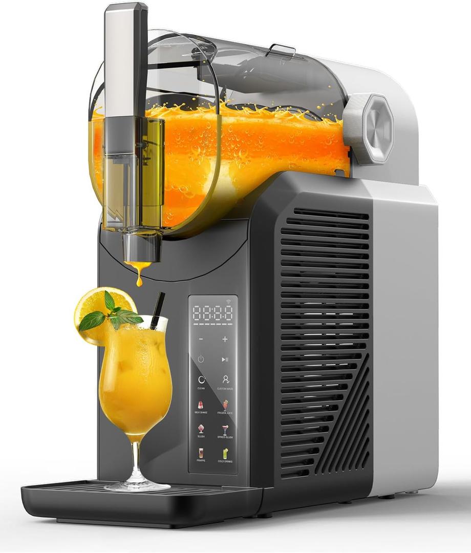Slushie Machine, Frozen Drink and Slushy Maker for Home with 6 Preset Programs, 68 oz Slushie Maker with Self-Cleaning, 4 Hours Freshness, Frozen Margaritas, Frapps, Milkshake Silver