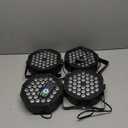 Manalete 36 LED Stage Lights, Par Light with Remote & DMX Controlled Sound Activated Uplights for Events Wedding Birthday Christmas Music Show Dance Party DJ Lighting, 4 Pack, Black