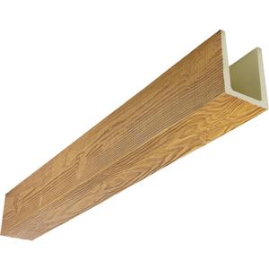 Ekena Millwork 9 1/2"W x 9 1/2"H x 120"L 3-Sided (U-Beam) MENA HeritageTimber Faux Wood Ceiling Beam, Warm Caramel