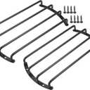 ACROPIX Universal Black Iron 10" Speaker Grill Bar Audio Speaker Subwoofer Grill Grille 10 inch 4 Bar Speaker Grille Bar Woofer Protective Cover with Screws - Pack of 2
