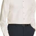 Kenneth Cole Mens Dress Shirt Regular Fit Solid (17"-17.5" Neck 32"-33" Sleeve, Almond)