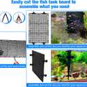 8pcs Fish Tank Divider with 10 pcs Suction Cups DIY Adjustable Aquarium Divider Filter Bottom Fish Tank Isolation Board Egg Crate