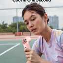 Aecooly Portable Handheld Fan, Powerful Turbo Mini Fan, 16500 RPM High Speed Aero, 14H Max Cooling Time, 5 Speeds Pocket Rechargeable Personal Small Travel GIfts for Women Men -Pink