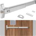 BEAMNOVA Commercial Door Panic Exit Device Push Bar Metal Universal Emergency Hardware Parts Gate Lock Roller Strike Plate End Cap, Metallic for 27.5 to 41 inch Wide Doors