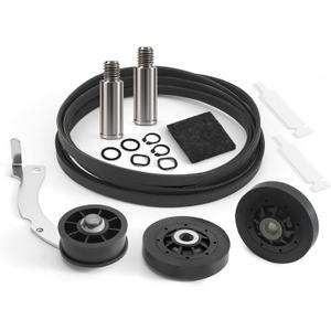 Upgraded Dryer Rebuild Kit Compatible with Speed Queen 1992 & Newer SM, Include RB170002 Dryer Roller Kit & D516792 Dryer ldler Pulley & D511255P Dryer Cylinder Belt & RB170003 Dryer Drum Glide Kit