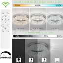 HOPGGIE 12 Inch Crystal Chandeliers LED Ceiling Light Flush Mount Ceiling Light Fixtures Modern Chandelier Light for Kitchen Closet Hallway Bedroom Foyer Laundry Room (Dimmable)