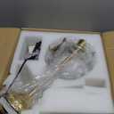 Vintage Gold Crown Shape Crystal Table Lamp for Living Room, Small Bedside Nightstand Lamp for Bedroom, Decorative Farmhouse Table Lamp Desk Lamp for Kitchen Dining Room Home Office