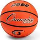 Champion Sports Rubber Basketballs  Heavy Duty Pro-Style, Indoor/Outdoor Use, Premium Basketball Equipment for Physical Education, Various Sizes & Colors (Size 3, 5, 6, 7) (Orange)