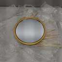 24'' Large Gold Sunburst Mirror, Metal Starburst Mirrors, Mid-Century Modern Sun Mirror Wall Decor for Living Room, Bedroom, Bathroom, Hallway, and Entryway