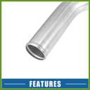 Universal 90 Degree L Shape Bend Elbow Intercooler Pipe Air Intake Tube 2.5" OD 63mm OD 500mm 19.69" Length Intercooler Pipe Aluminum Alloy Vehicle Components