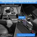 Car Seat Gap Filler 2Pack, Inserts Between Seats Console with Organizer Storage Upgraded Phone Holder Car Side Seat Gap Fillers Cars Front Seats Fill Plug Car Essentials for Vehicle SUV Truck (Black)