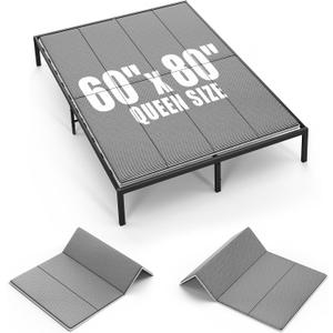 Bunkie Board Queen Size 60"x80" for Under Mattress Bed Support, Heavy Duty Reinforced Wood with Anti-Sag, Light Thin/Breathable, Noise Minimizing, Fits Metal Frames/Platform Beds/Sleeper Sofa