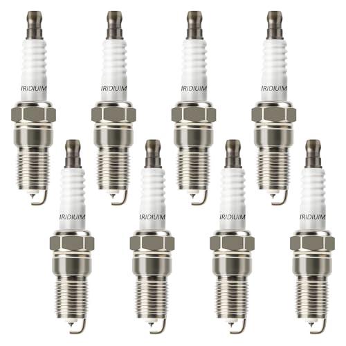 Iridium Spark Plugs 8 Pack 3186 TR5GP 7397 TR5IX Fit for Chevy Silverado 1500 5.3 Avalanche Suburban Tahoe Camaro Colorado,GMC Sierra 1500 Yukon,Cadillac Escalade,Ford F150,Hummer H2 H3 V8 4.8L-6.2L
