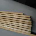 Hoteam 10 Pcs Heavy Duty Wooden Yardstick 36 Inches Natural Wood Yard Stick Ruler with Hang Hole Metal Tips 1/4-inch-thick Yardstick Ruler Metal Ends Meter Stick Clothing Measuring Home Office