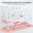 Heavy Duty 400Lbs Full Body Workout Machine, Zero Latency Linkage Spine Twist and Stretch Trainer, Adjustable Pink Crawling Machine for Desk Workers Home Gym