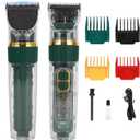 Pet Dog Grooming Kit Low Noise - Rechargeable Cordless Dog Clippers, IPX7 Waterproof Clippers with 4 Guide Combs & Stainless Steel Blade for Cats/Dogs/Small Animals