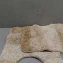 OLANLY Bathroom Rug Set 2 Piece, Soft Absorbent Microfiber Bath Mats and U-Shaped Contour Toilet Rug, Non-Slip, Machine Wash Dry, Plush Shaggy Bath Mats for Bathroom (24"x16"+24"x20", Beige)